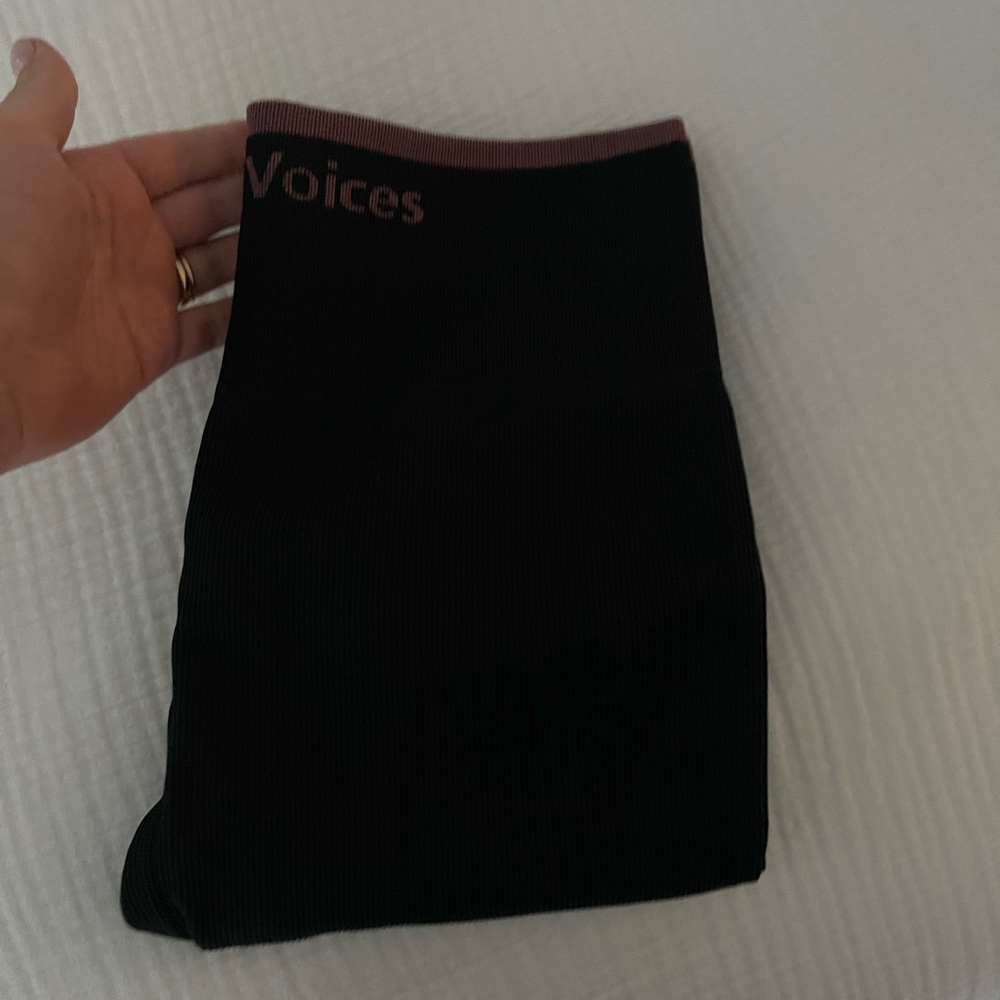 Outdoor Voices Black and Pink Active Leggings